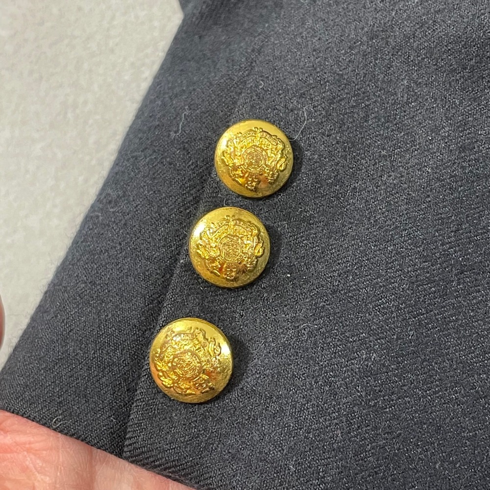 Vintage Ralph Lauren‎ Crest Blazer Equestrian Prep School 90s Wool Jacket Size 6 - Picture 10 of 14